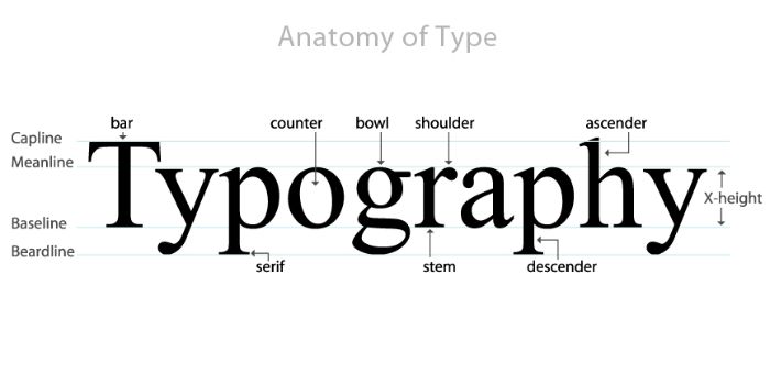 Typography được hiểu là kiểu chữ được sử dụng trong công nghệ,