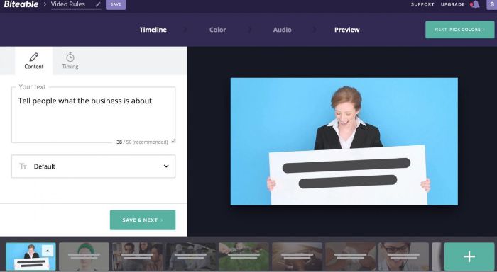 Website làm intro logo online Biteable