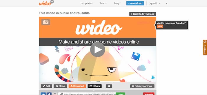 Phần mềm làm video quảng cáo Wideo.com
