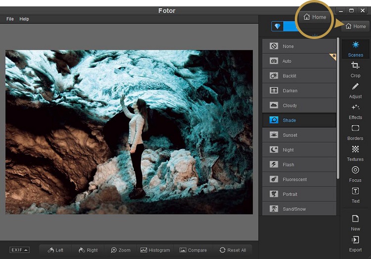 làm rõ video bị mờ với Fotor